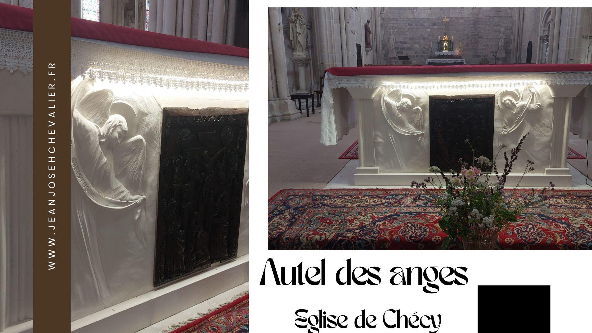 mobilier liturgique 3 autel des anges église de Chécy