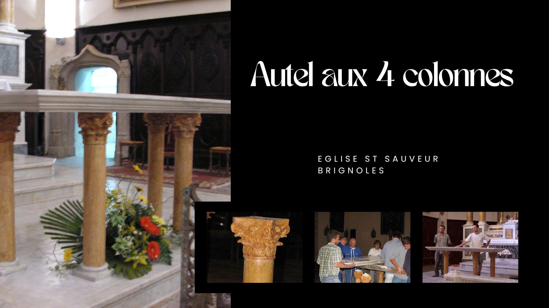 mobilier liturgique 8 autel aux 4 colonnes brignoles