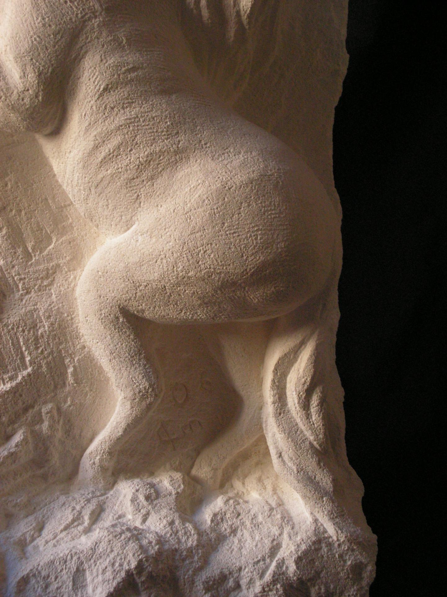 Cheval relief en pierre 60cm 4